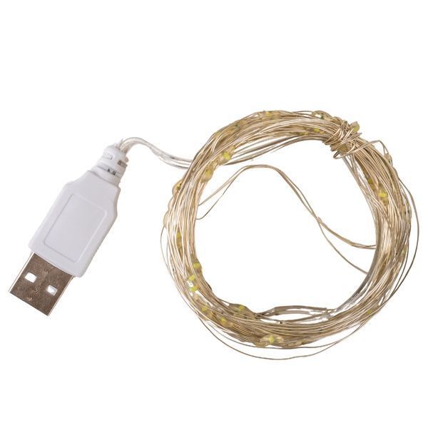 Гирлянда "Роса" 100 LED, белая, 10 м, от USB 9133-011 фото