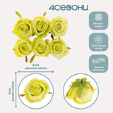 Головка троянди, зелена, 8 см 8502-008/1 фото