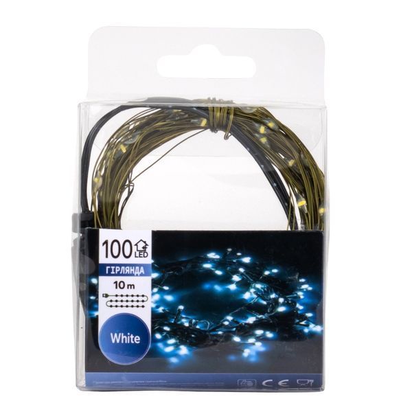 Гирлянда "Роса" 100 LED, белая, 10 м, от USB 9133-014 фото