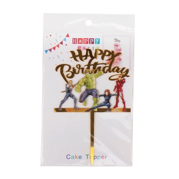 Топпер в торт "Happy Birthday" *рандомний вибор дизайну 8820-005 фото