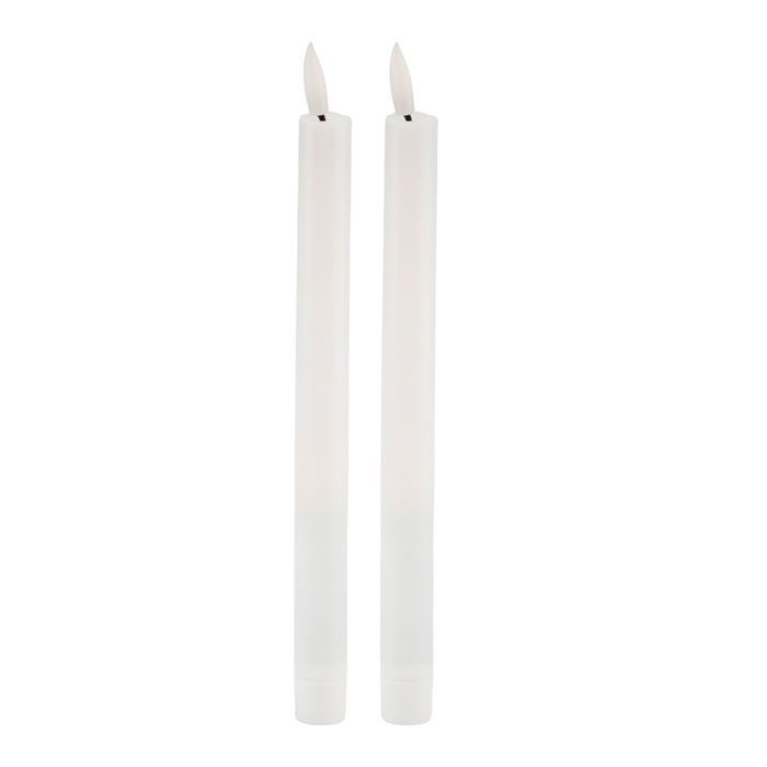 Набор из 2 светодиодных свечей (LED), белый, 26 см 6032-013 фото