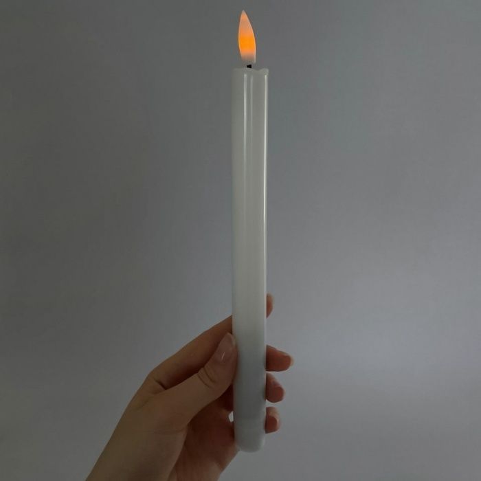 Набор из 2 светодиодных свечей (LED), белый, 26 см 6032-013 фото