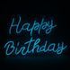 Светодиодная (LED) неоновая вывеска "Happy Birthday", от USB, голубая, 43*29 см 9318-003 фото 2