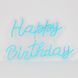 Светодиодная (LED) неоновая вывеска "Happy Birthday", от USB, голубая, 43*29 см 9318-003 фото 4