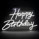 Світлодіодна (LED) неонова вивіска "Happy Birthday", від USB, біла, 40*26 см 9318-004 фото 3