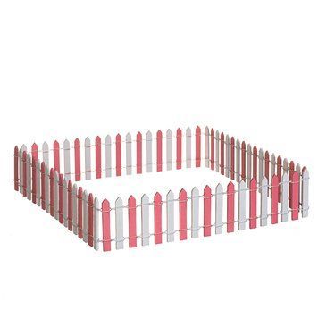Декоративний парканчик біло-рожевий 90 см 0356J/white-pink фото
