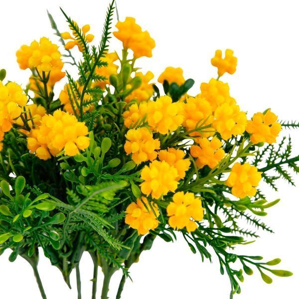 Искусственный букет из 6 веточек (23 см) 025FL/yellow фото