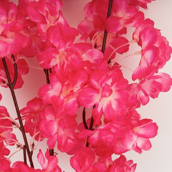 Штучна гілка "Сакура", яскраво-рожева, 100 см 2026-013/dk.pink фото
