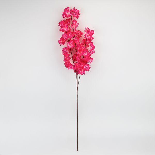 Штучна гілка "Сакура", яскраво-рожева, 100 см 2026-013/dk.pink фото
