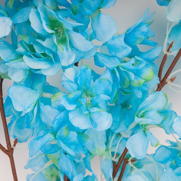 Искусственная ветка "Сакура", голубая, 100 см 2026-013/blue фото