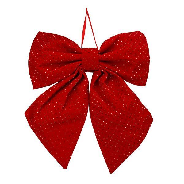 Бант "Червоний оксамит з золотими стразами", 39 см 6046-013 фото