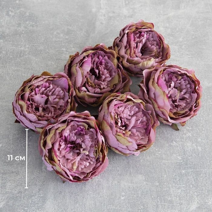 Головка пиона, сиреневая, 11 см. 8502-002/3 фото