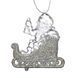 Ёлочная игрушка "Серебряный Дед Мороз на санях" 009NR/silver фото 2