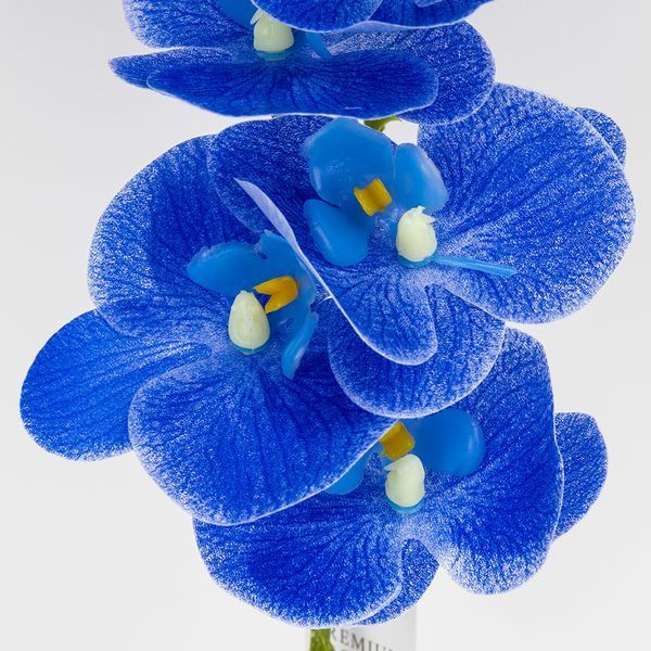 Искусственная орхидея, синяя, 57 см 2026-022/blue фото
