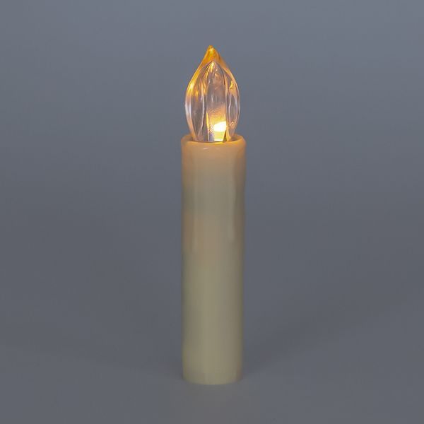 Набор из 10 светодиодных свечей (LED) с клипсами на елку, айвори, 10 см 9261-002 фото