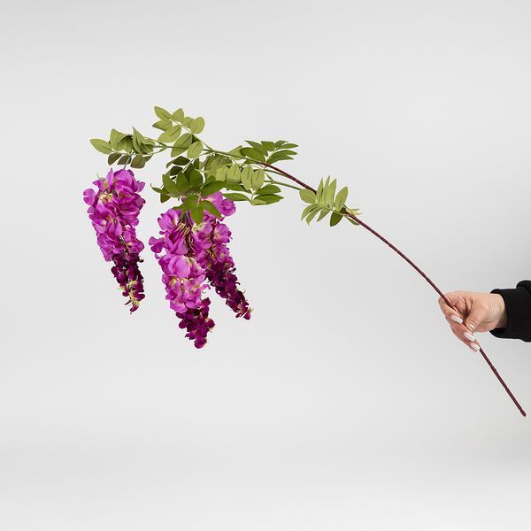 Искусственная ветка "Акация", ярко-розовая, 102 см 2026-017/lavender фото