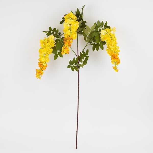 Штучна гілка "Акація", жовта, 102 см 2026-017/yellow фото