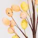 Пасхальная декоративная веточка, желто-оранжевая, 35 см 5107-005/pink&yellow фото 3