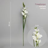 Гладіолус штучний, білий, 80 см 2028-027/white фото