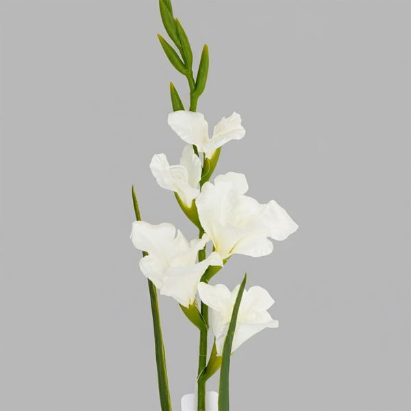 Гладіолус штучний, білий, 80 см 2028-027/white фото