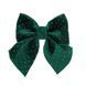 Набір бантів "Зелений оксамит з золотими стразами" (3 шт), 13 см 6046-026 фото 3