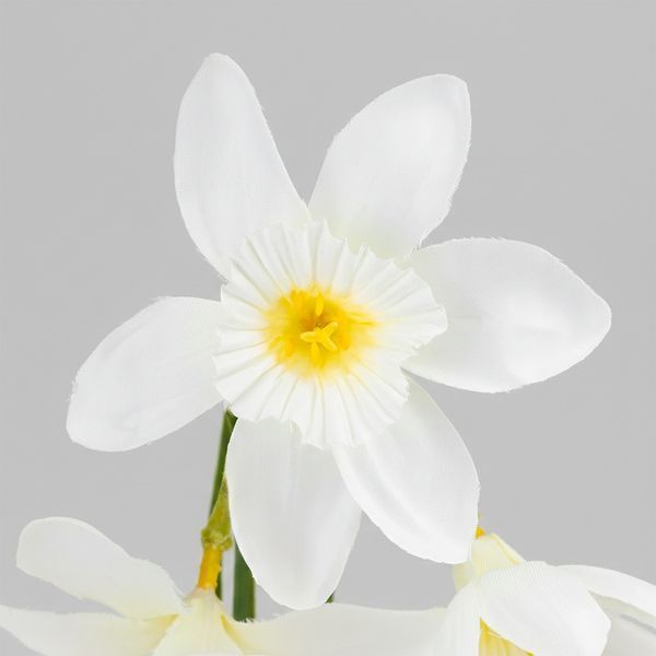 Нарцис штучний, 3 бутони, білий, 55 см 2028-025/white фото