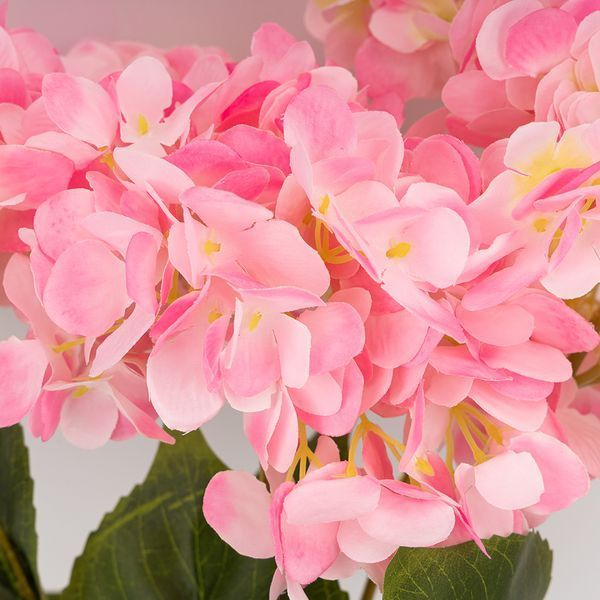Букет гортензій, 5 бутонів, рожевий, 48 см 2026-008/gr.pink фото