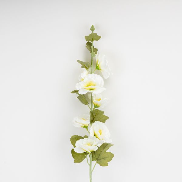 Штучна гілка &ldquo;Мальва&rdquo;, біла, 85 см 2026-029/white фото