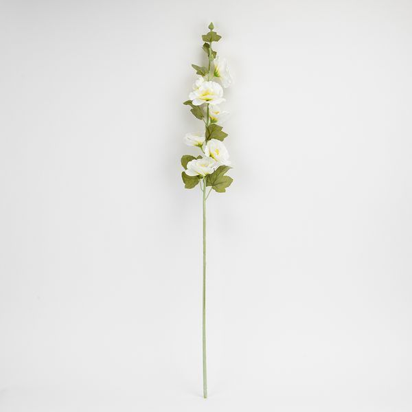 Штучна гілка &ldquo;Мальва&rdquo;, біла, 85 см 2026-029/white фото