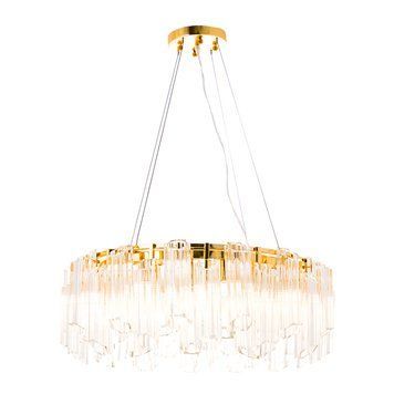 Люстра кругла з скляним декором на 8 ламп LED 40W ZW072/8 фото