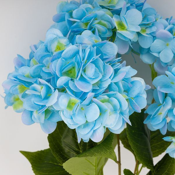 Букет гортензий, 5 бутонов, голубой, 48 см 2026-008/sky blue фото